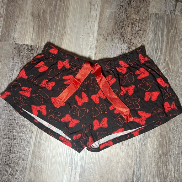 Disney Minnie Mouse Black and Red Pajama Shorts Medium - Picture 2 of 7